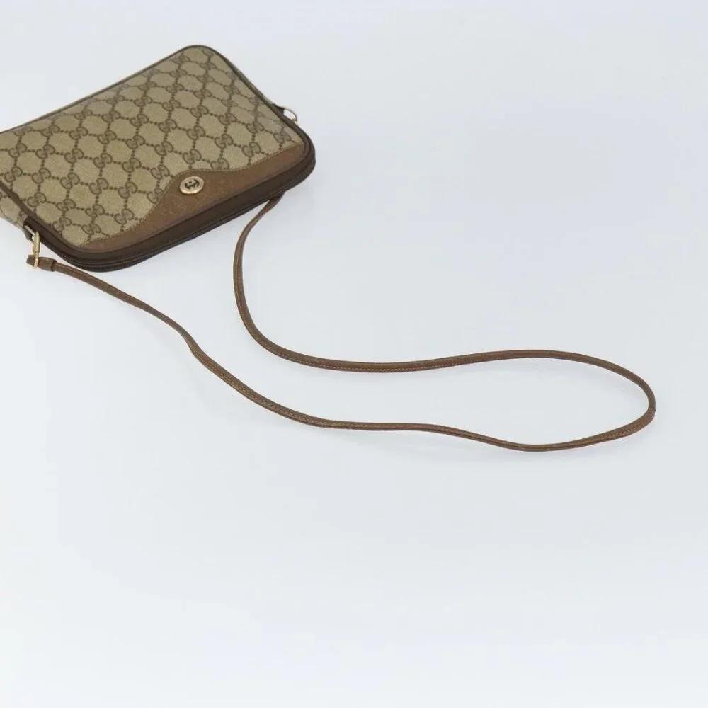 Authentic GUCCI GG Supreme Shoulder Bag PVC Beige Gold 56 02 068 - Picture 14 of 16